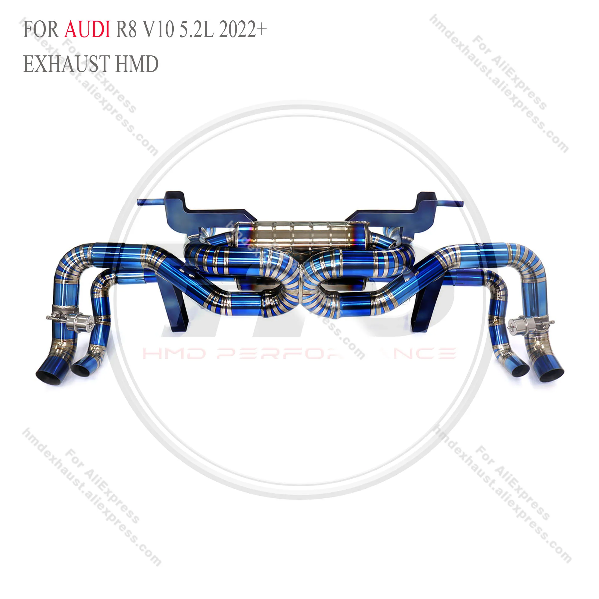 

HMD Ti Valved Catback для Audi R8 V10 5.2L 22+ – 70 мм, OPF-ready, Race-cert, доставка 48 часов