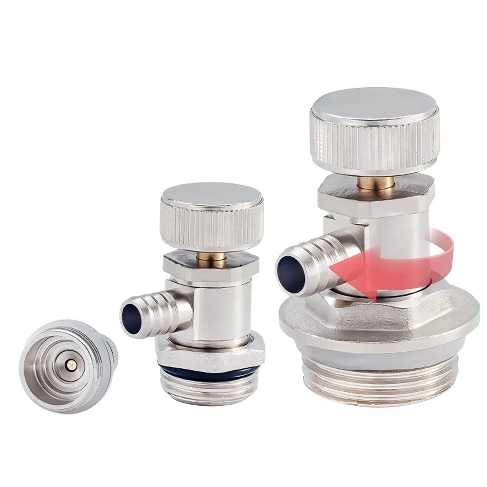 Brass Radiator Air Vent Valve for Use in Closed Loop Heating Systems Including For Underfloor Heating Circuits