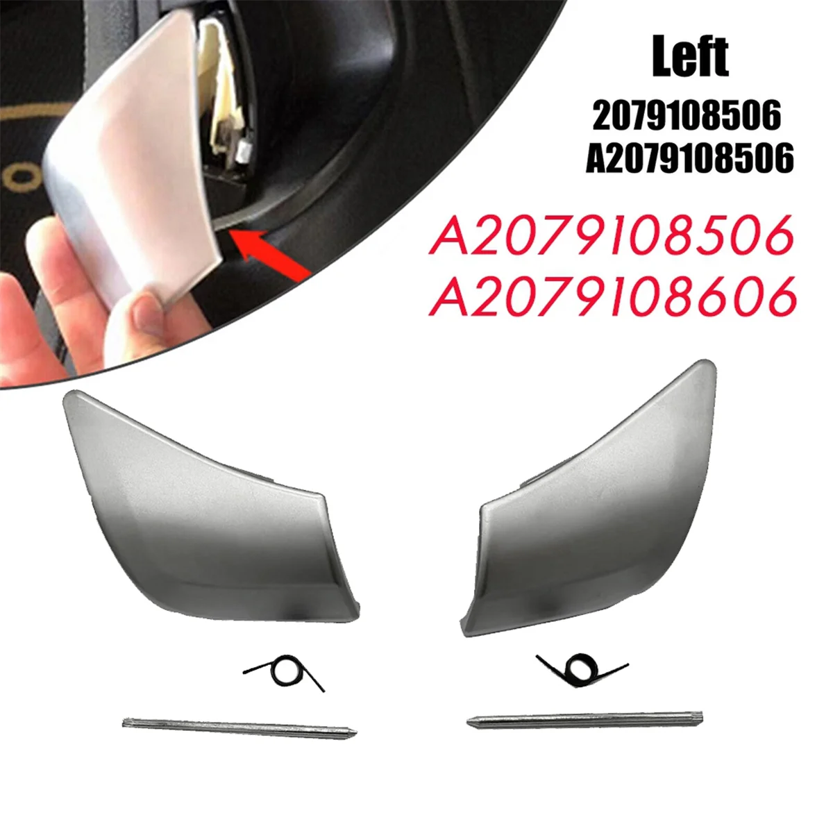 

1Pair Car Front Seat Adjustment Backrest Lock Handle Switch Trim Cover Assy for Benz W204 C204 W207 C207 2009-2016, B