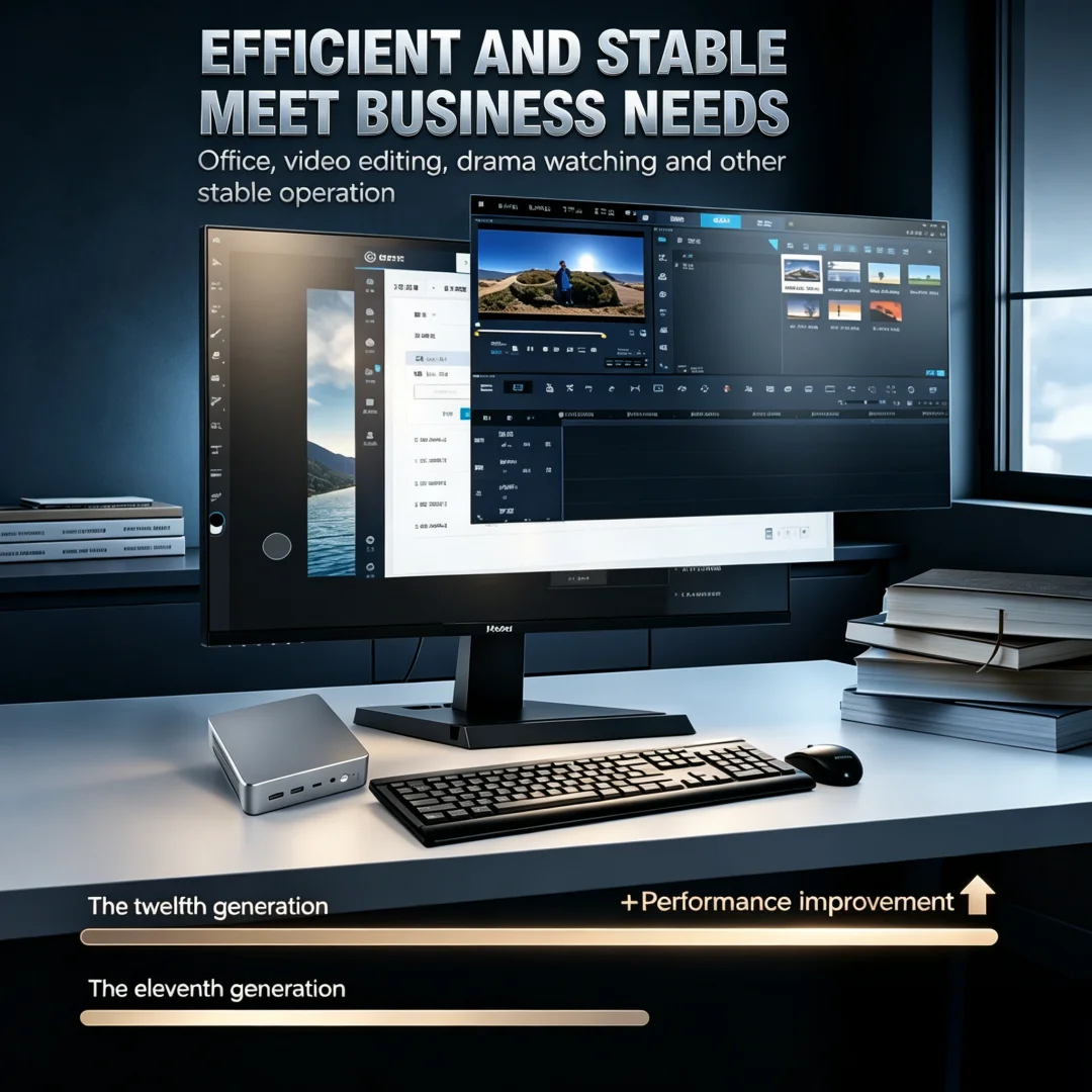 Mini PC AMD R7 8745HS Dual LAN Dual 4K Display 64GB DDR4 Dual M.2 NVME Thunderbolt4 Small Desktop PC Office Business Home