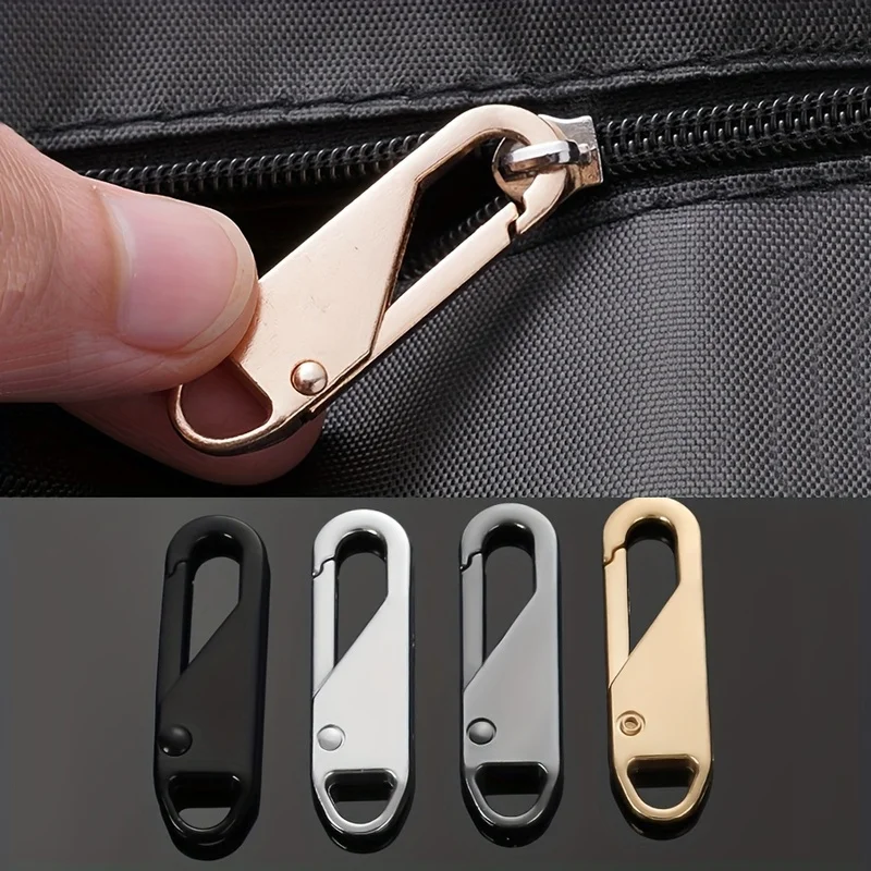 8/20Pcs Universal Replacement Zipper Slider Metal Alloy Removal Zipper Puller Luggage Bag Zip Head DIY Craft Sewing Tool