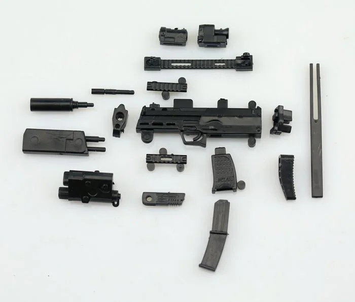 1:6 Scale MP7 Submachine Gun Double Form Plastic Assembled Firearm Puzzle Model for 12 Inch Action Figure Soldiers