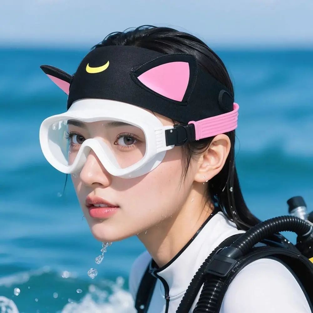 

Neoprene Diving Headband Wetsuit Hood Professional Outdoor Diving Hat Clear Vision Cute Cat Ears Swimming Headband Diving