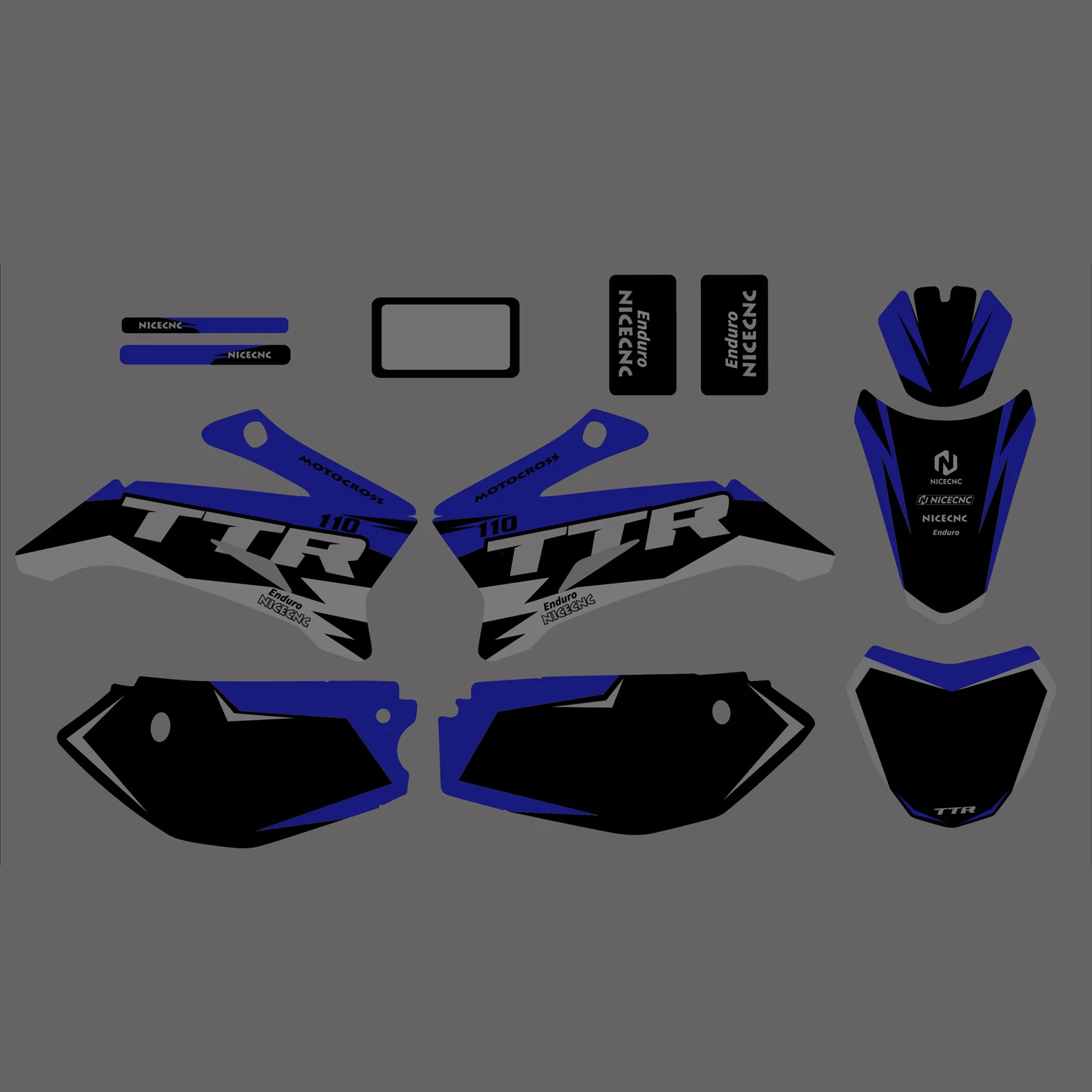 

Motorcycle Stickers For Yamaha TTR110 TTR 110 ALL YEARS Graphics Background Decal Stickers Dirt Bike Customized Protector