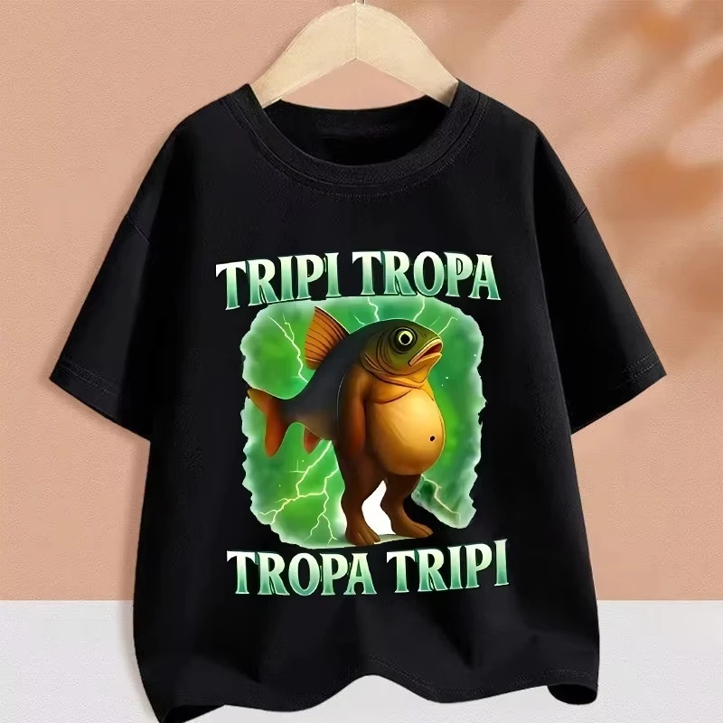 

Летняя модная новинка 2026: Детская футболка с мультяшным принтом «Brain Hole», свободного кроя, для родителей и детей, в западном стиле, повседневный топ