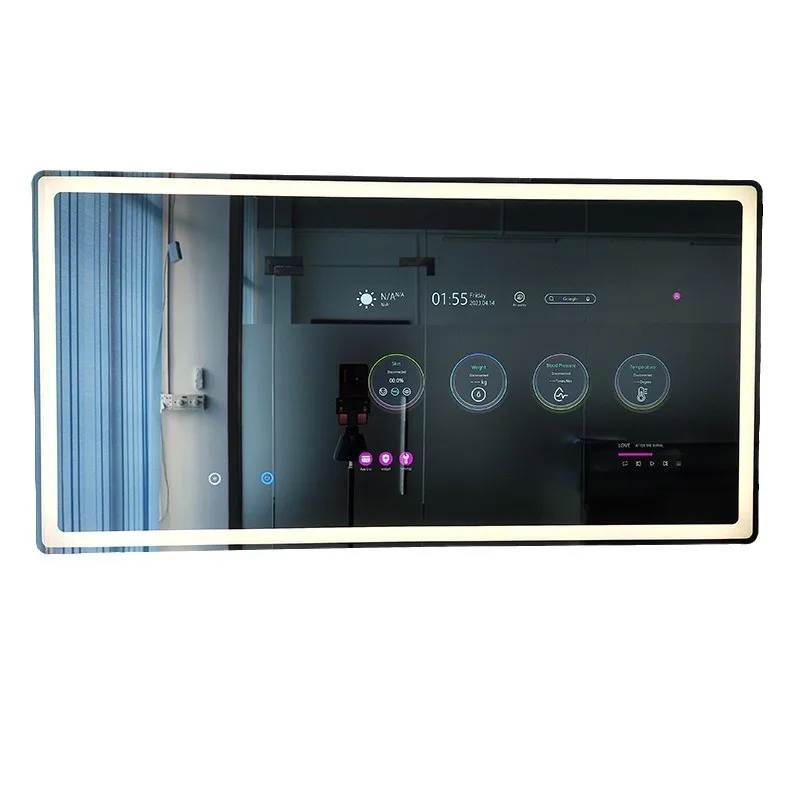 

Smart makeup mirror bathroom 11 fitness mirror magic mirror with 21.5 inch touch screen