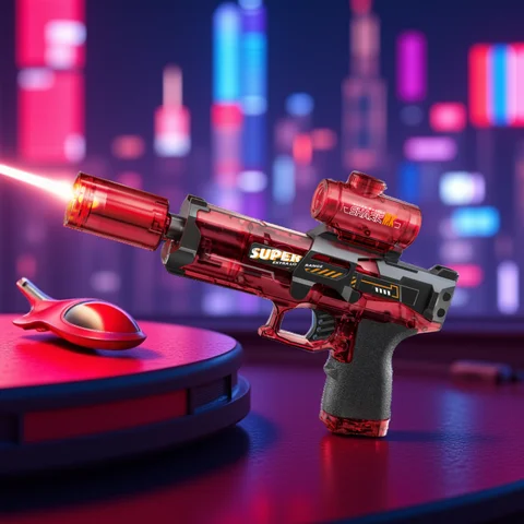 Electric Water Gun With light Sprays Flame Effect Continuously High-pressure Powerful Outdoor Water Gun Toys pistolet na wode