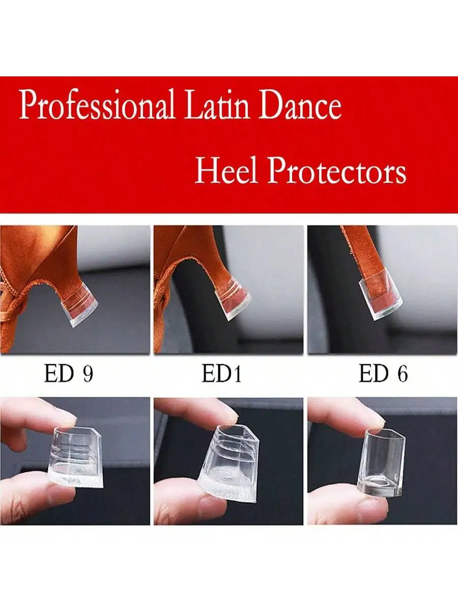 5 cm 7 cm Absatzstopper für Tanzschuhe, transparente Absatzschutzkappen für High Heels, Latein-Tanzschuhe, rutschfeste Schuhspitzen, Zubehör – Detail 4