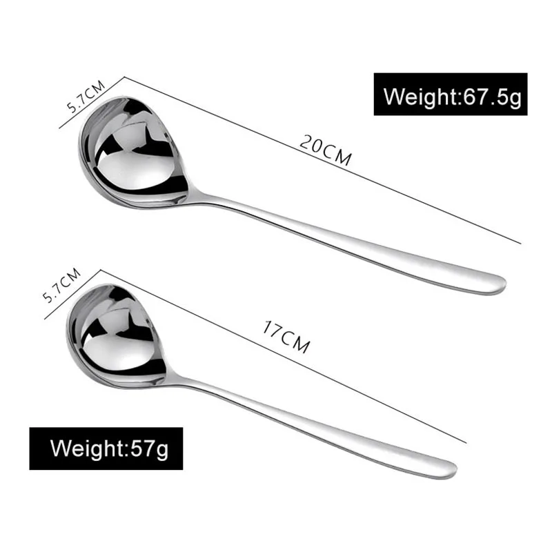 Korean Stainless Steel Thickening Spoon Creative Long Handle Hotel Hot Pot Spoon  Soup Ladle Home Kitchen Essential Tools h2