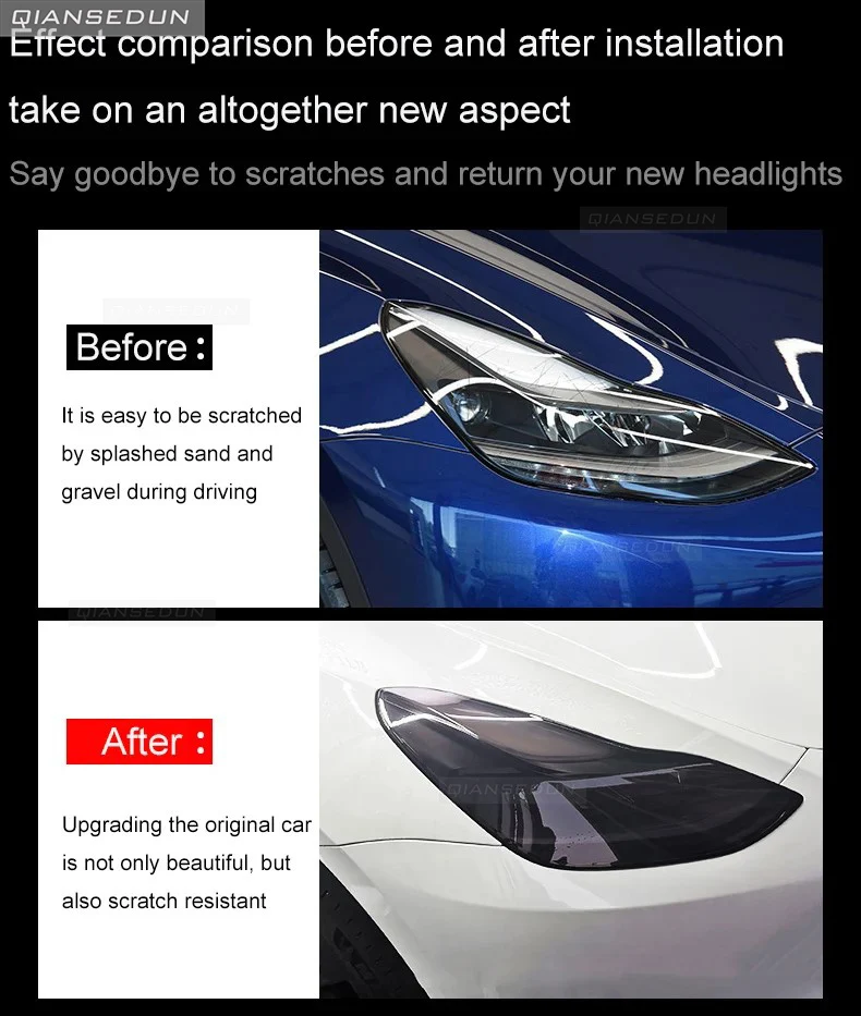 Per Tesla Model 3 Y 2017-2023 TPU faro annerito fanale posteriore Foglight pellicola protettiva modifica pellicole cambia colore nero