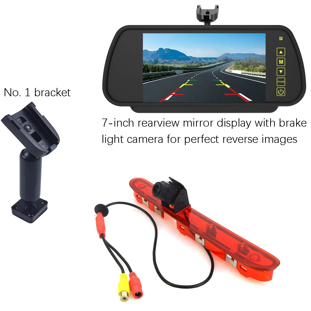 Brake Light Reversing Camera with Monitor Kit for Peugeot Expert Traveller Citroen Jumpy SpaceTourer Toyota ProAce Backup Camera