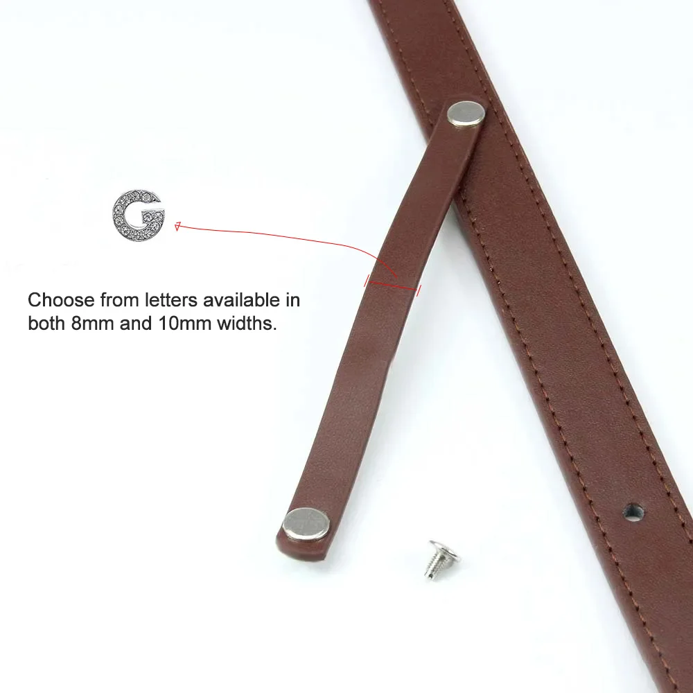 12 PCS Wholesale Plain PU Leather DIY Name ID Dog Collar Custom Letters Charms Puppy Cat Neck Strap Collars for Small Medium Dog