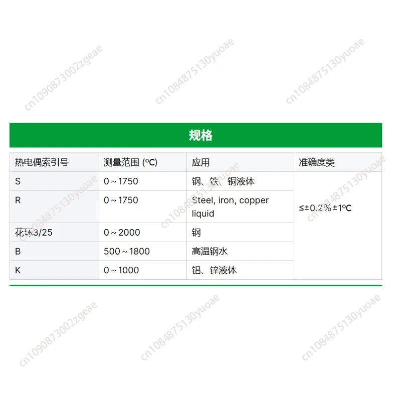 Handheld Indicator Pyrometer Molten Metal