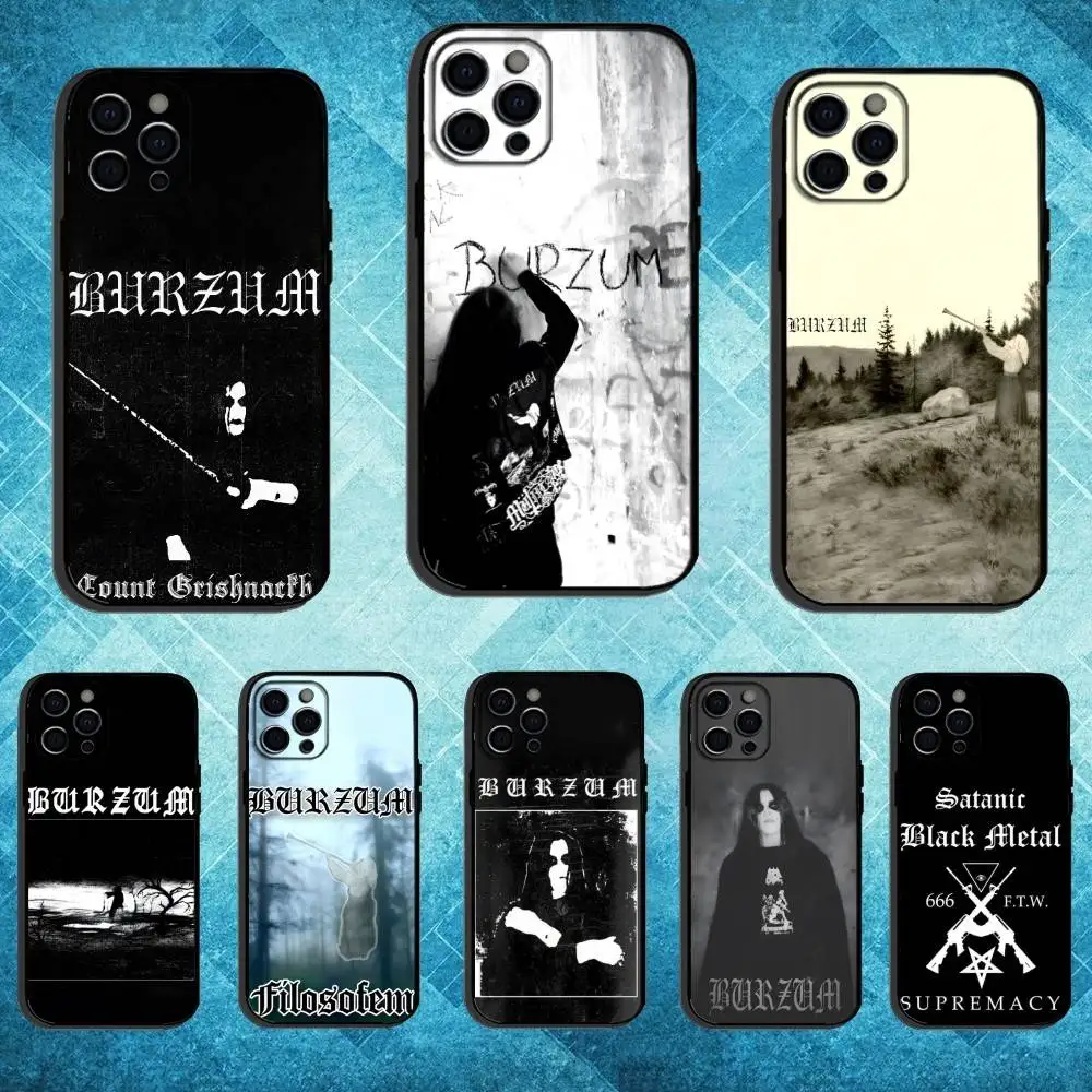 

B-Burzum F-Filosofem Phone Case For iPhone17,16,15,14,13,12,11 Plus,Pro Max Soft Black Cover