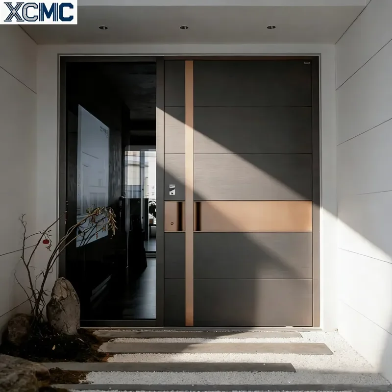 Customized Lightweight Aluminum Single-entry Door for Villa Hotel Outdoor Modern Handmade European-style Revolving