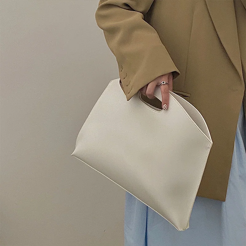 Women's Handbag New Large-capacity File Bag Fashionable Versatile Commuter Bag Leather Briefcase Envelope Clutch Bag view 2