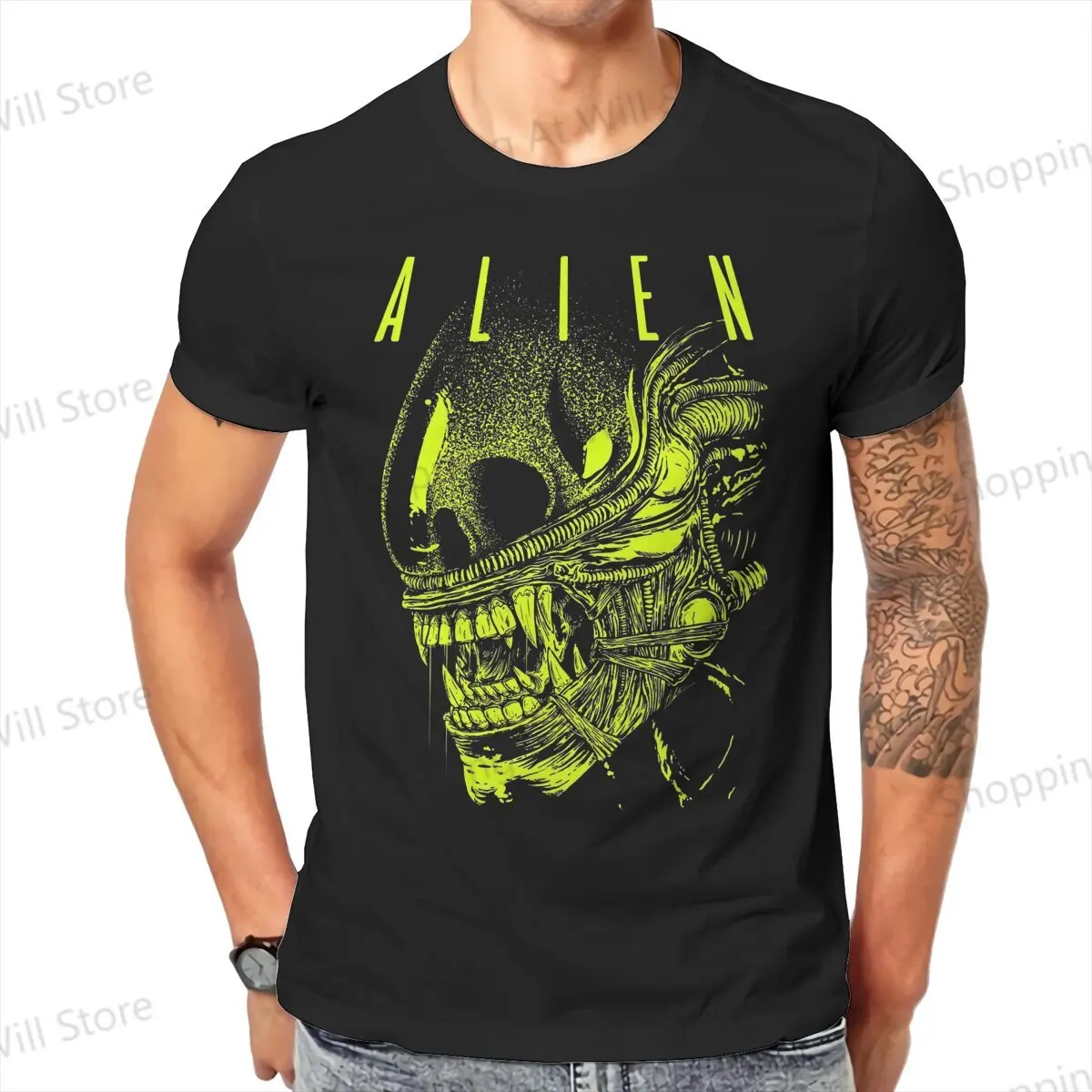 Xenomorph Essential Alien Mencosy Tops 100% Cotton Fun Fashion Men's and women's T-shirts O neck short sleeved Tshirt