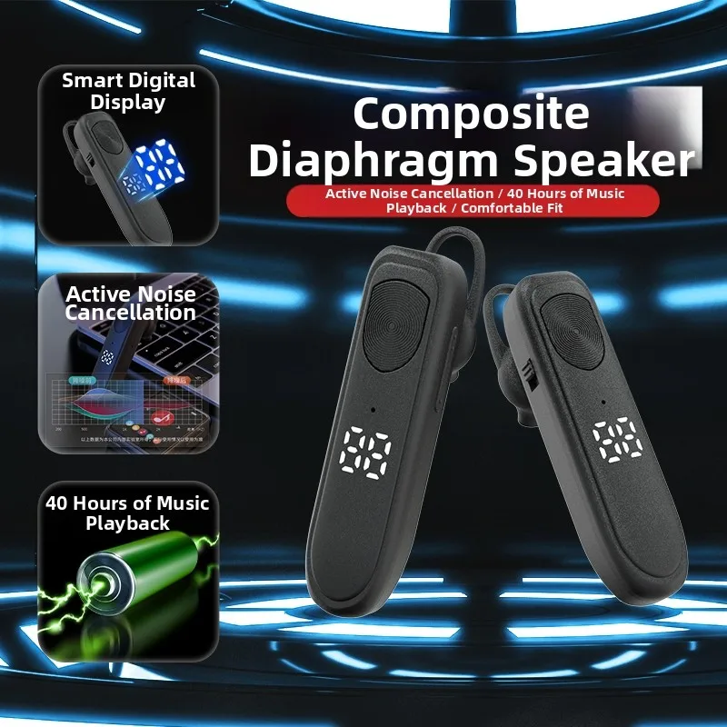 BTV5.5 Single Ear Wireless Earbuds For-Crystal Clear Noise Cancelling In Ear Headphones With Long Battery, HD Calls & Zero Delay