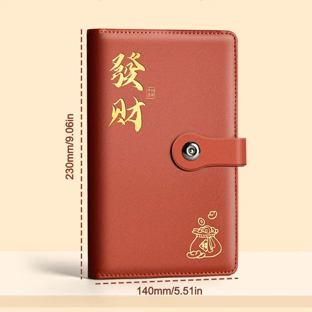 Save Money 100 Days Envelope Challenge Binder PU Large Capacity Couple Saving Money Notebook Reusable Waterproof