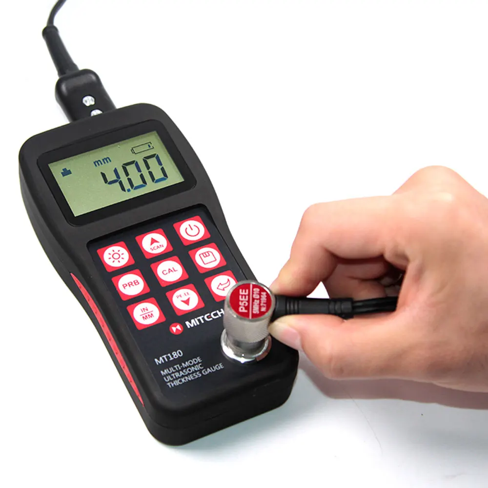 Digital MT180 Multi-Mode Penetrable coating Ultrasonic Thickness Gauge of metals, plastic glass Thickness meter 0.65-600mm(P-E)