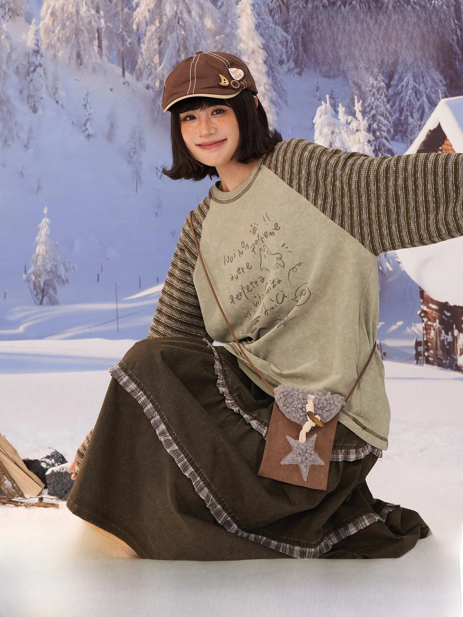 

Женская футболка Retro Hot Volcano с цифровой прямой печатью, повседневным принтом, круглым вырезом, вставками на плечах, из хлопка.