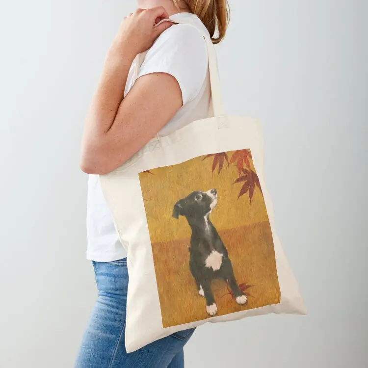 

Whippet Puppy On Gold Tote Bag bags woman 2025 eco pack sacs de shopping tote bag women