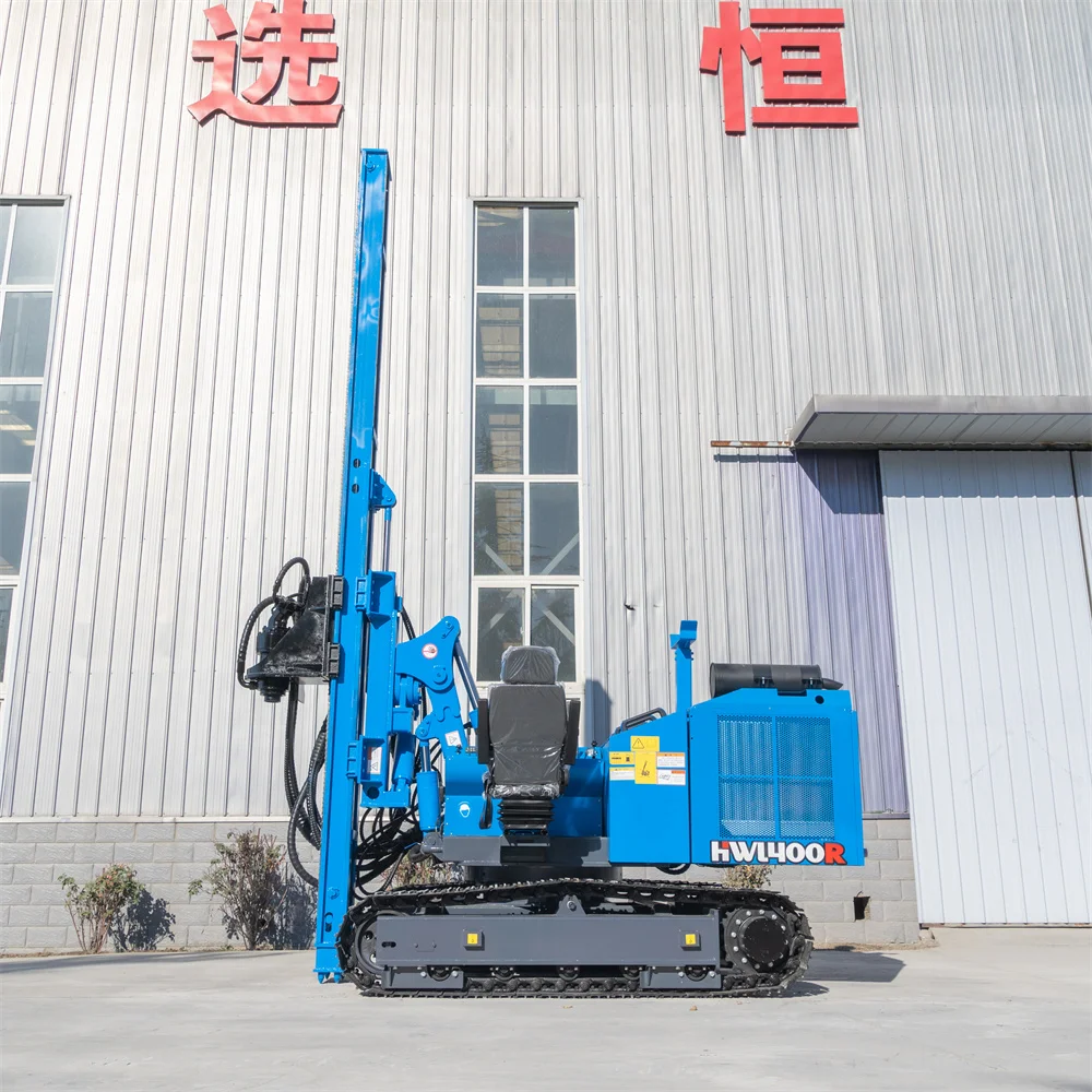 Hengwang Borehole Drilling Machine Ground Screws Hammer Drill Machine solar Pile Drivers Piling Machine