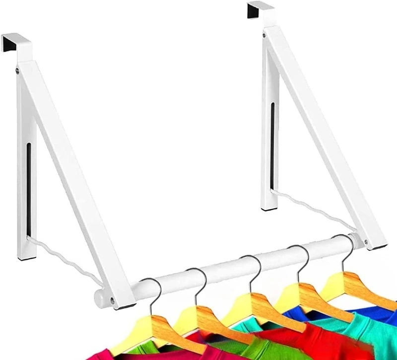 Coat Racks Living Room Furniture, Door‑Hanging Retractable Garment Hook, Invisible No‑Drill Wall Organizer for Clothes Storage