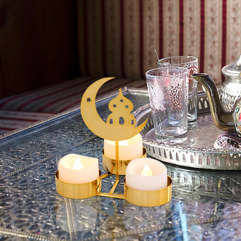 

Ramadan Candle Holder Eid Mubarak Home Decor Metal Candlestick Islamic Muslim Party Supplie Table Ornament Eid Al Adha Gift