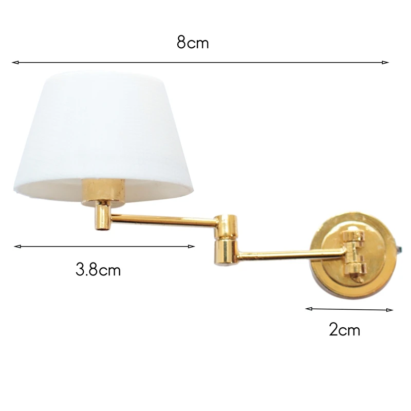 1/12 Miniature Wall Light Dollhouse Accessories Miniature LED Wall Sconce Lamp, Battery Operated,Can Be Bright