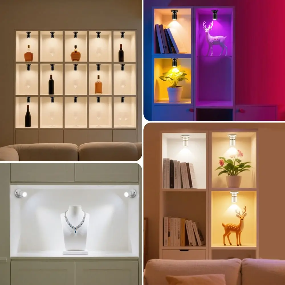 Aluminum USB LED Spotlight Rotatable Surface Mounted Display Cabinet Lighting Switch On/Off 5V 1W Downlight Ceiling Lamp