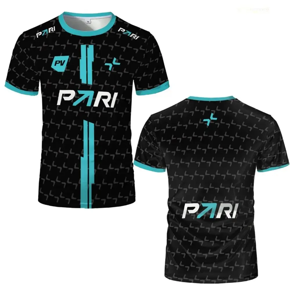 PARIVISION Esports Club Team Uniform CS2 DOTA2 Pro League Player Training Breathable Jersey Men's Short-sleeved T-shirt