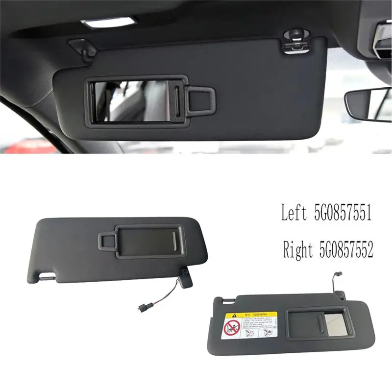 A65P-Car Interior Sunvisor W/Mirror For Skoda Octavia 3 A7 Fabia Mk3 Karoq Rapid Seat Leon Arona Ibiza/ST view 6