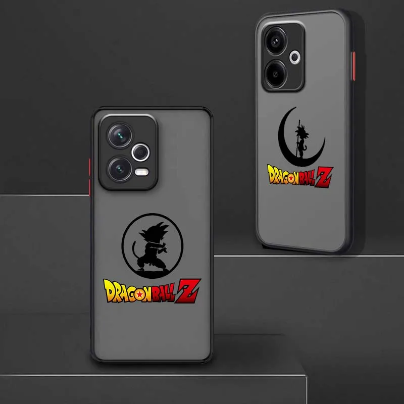 

Dragon Ball Son Goku Cool Logo Phone Case For Xiaomi Redmi Note 14 13R 13 12 12S 11 12T 11S 11T 10 Pro Plus Frosted Translucent