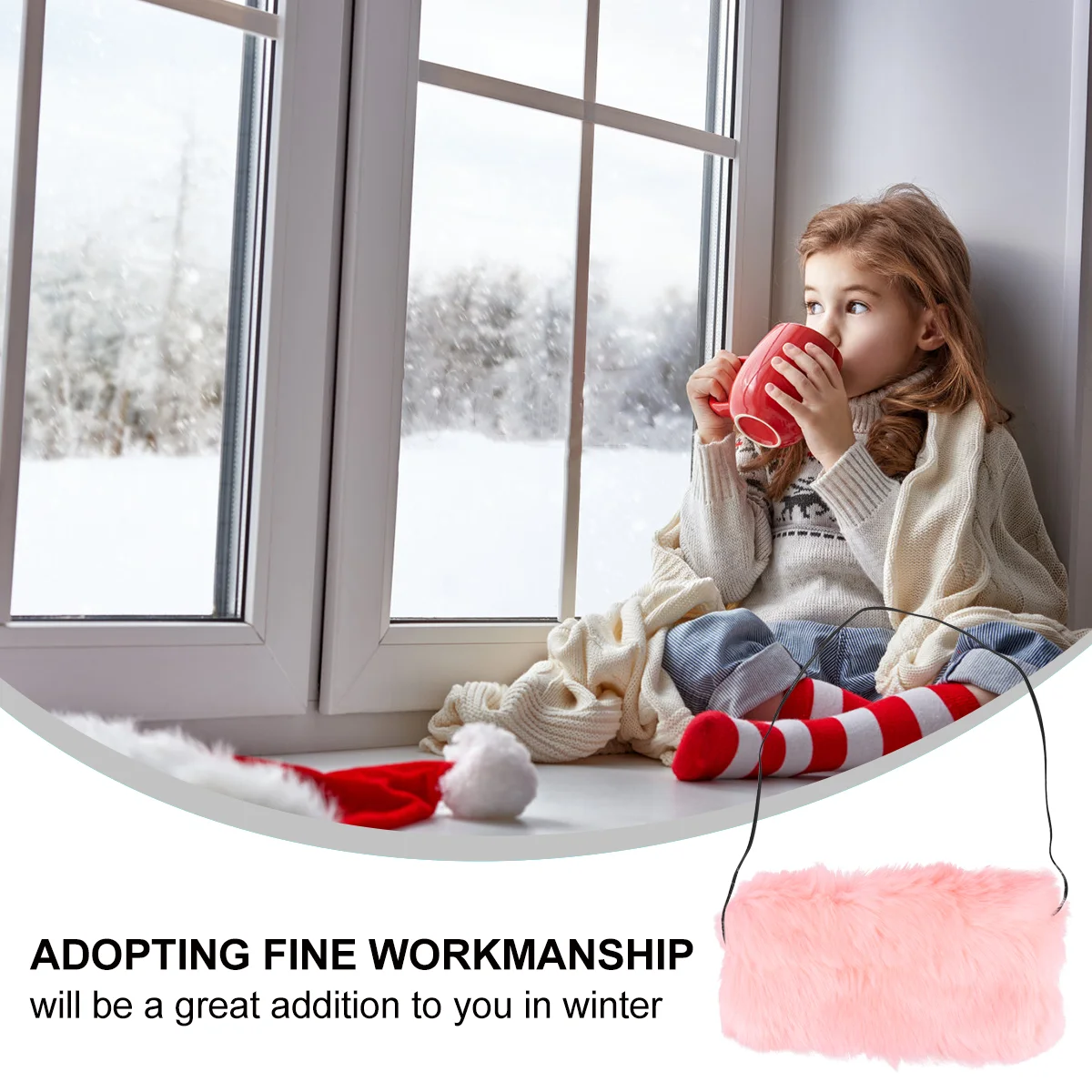 Fashion Imitation Fox Fur Hand Warmer Man Handbags for Women Winter Supplies Faux Girls Muff Ladies