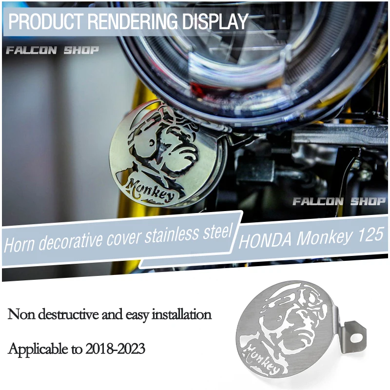 

Подходит для Honda Monkey 125, модифицированная декоративная крышка для рога 20187, 2019, 2020, 2021, 2023, 2023, декоративная крышка для рога