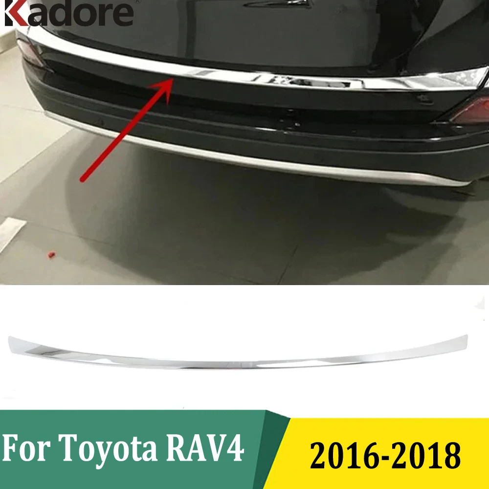 

Накладка на крышку багажника для Toyota RAV 4 RAV4 2016 2017 2018, хромированная накладка на задние ворота, молдинговая полоса, аксессуары для стайлинга автомобиля