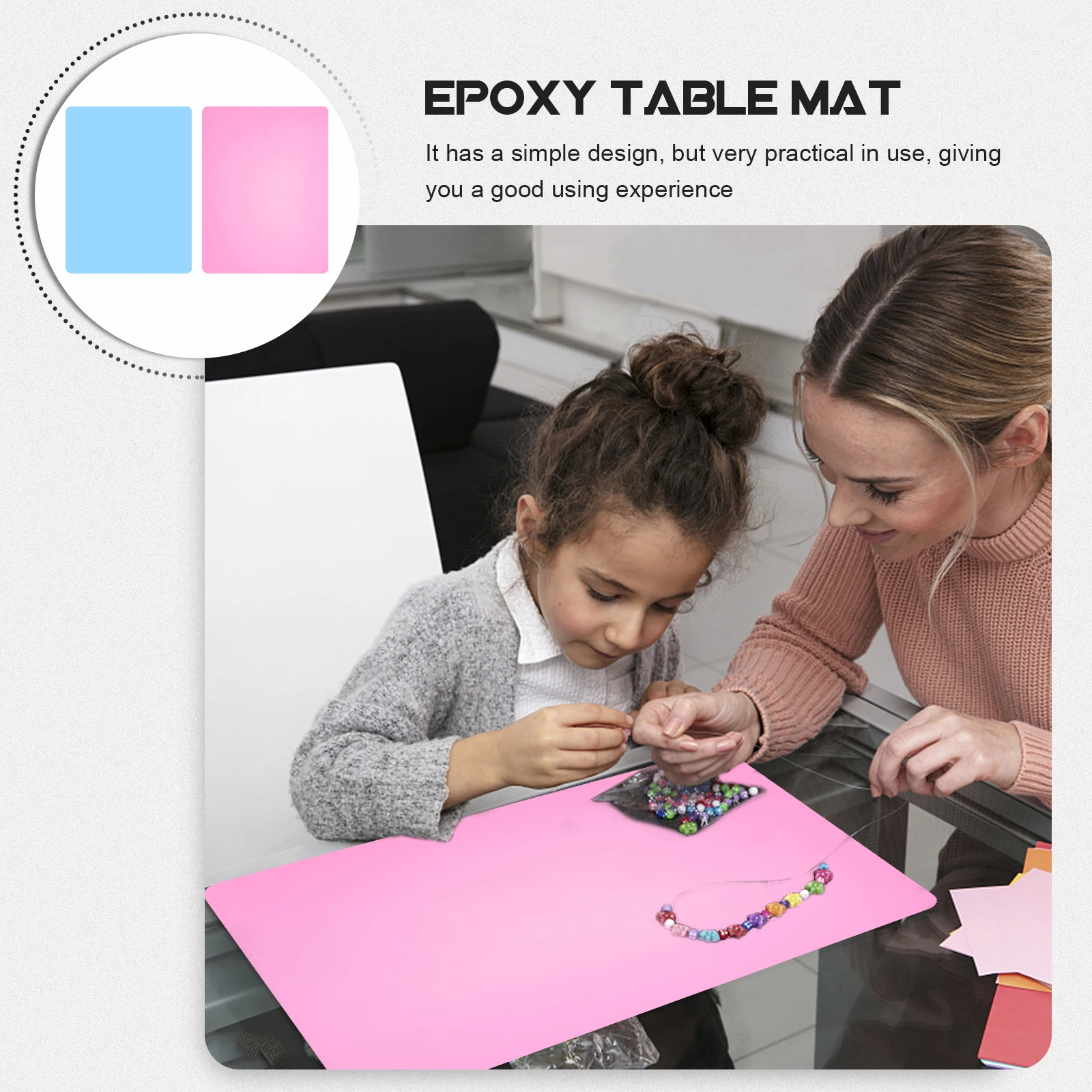 

Key DIY Anti-dirty Gaskets Epoxy Crafts Pad Mat Silica Gel Silicone Mats for Work