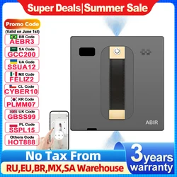 Robot Window Vacuum Cleaner ABIR WD8,Dual Ultrasonic Spray, APP&Remote Control, Smart Home Glass Mop,Auto Wall Cleaning Robot