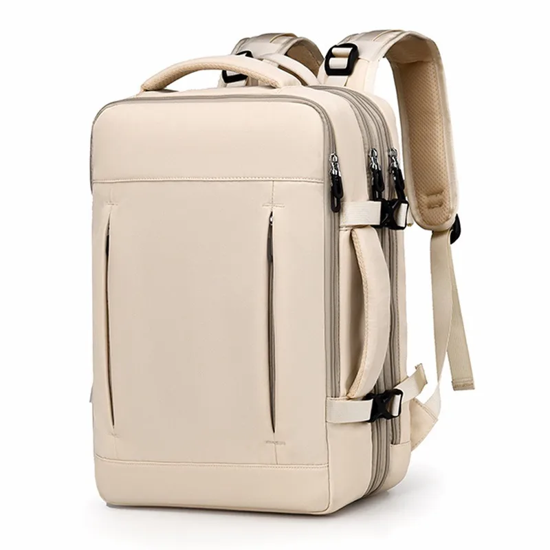 Nesitu سعة كبيرة أسود رمادي أزرق وردي أبيض 30L 14 15.6 16 بوصة كمبيوتر محمول الرجال النساء حقيبة السفر تسلق حقيبة ترحال M8191 #4