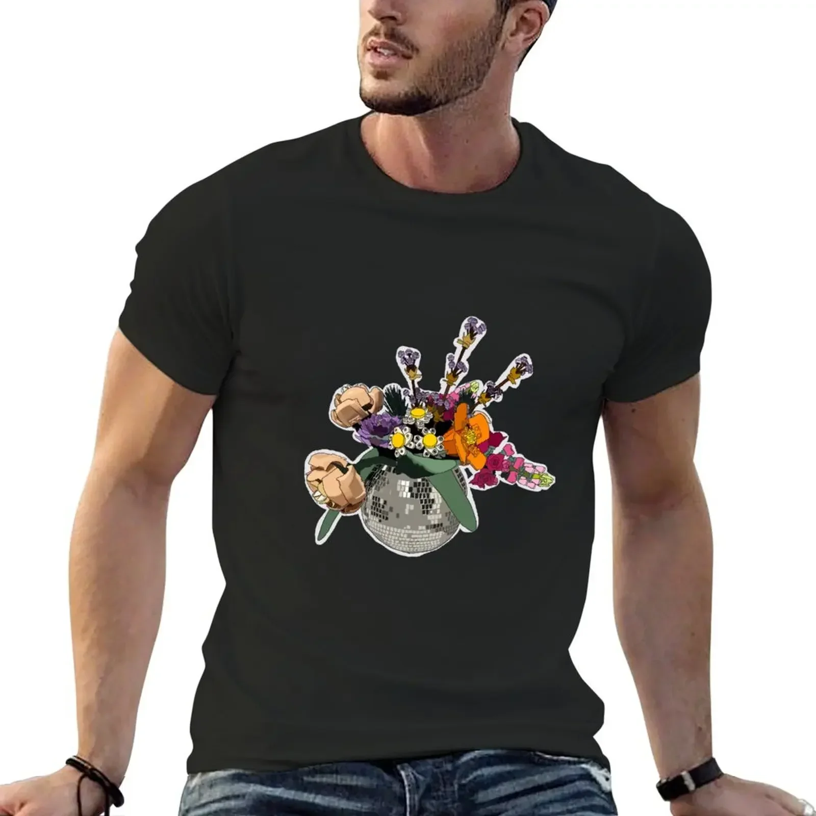 Block flowers T-Shirt Aesthetic clothing oversized t shirt big and tall t shirts for men