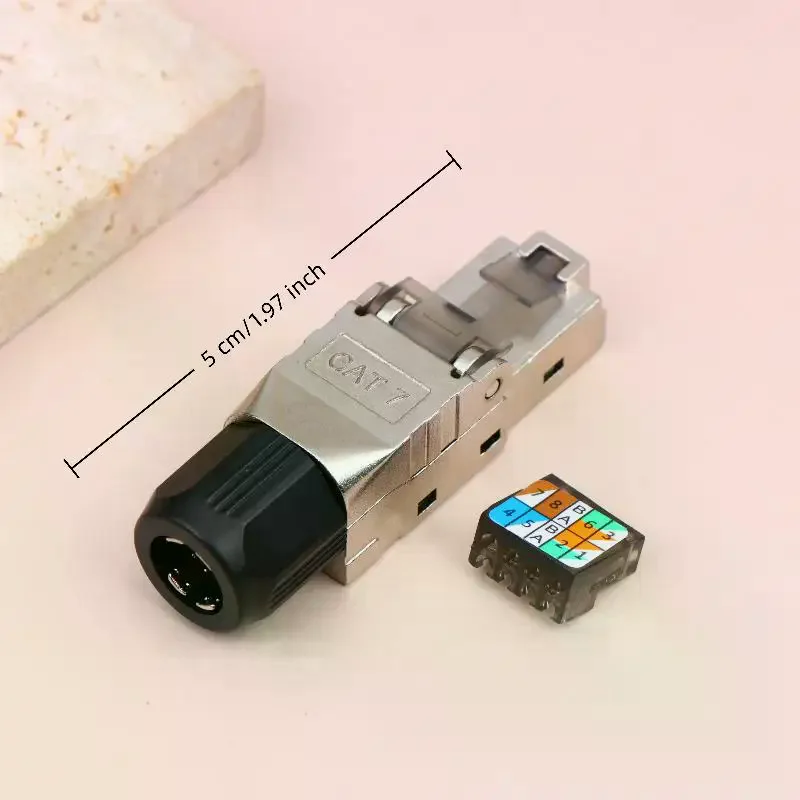 Безинструментальный экранированный разъем RJ45 Cat8, Cat7, Cat6A для быстрой и надежной установки