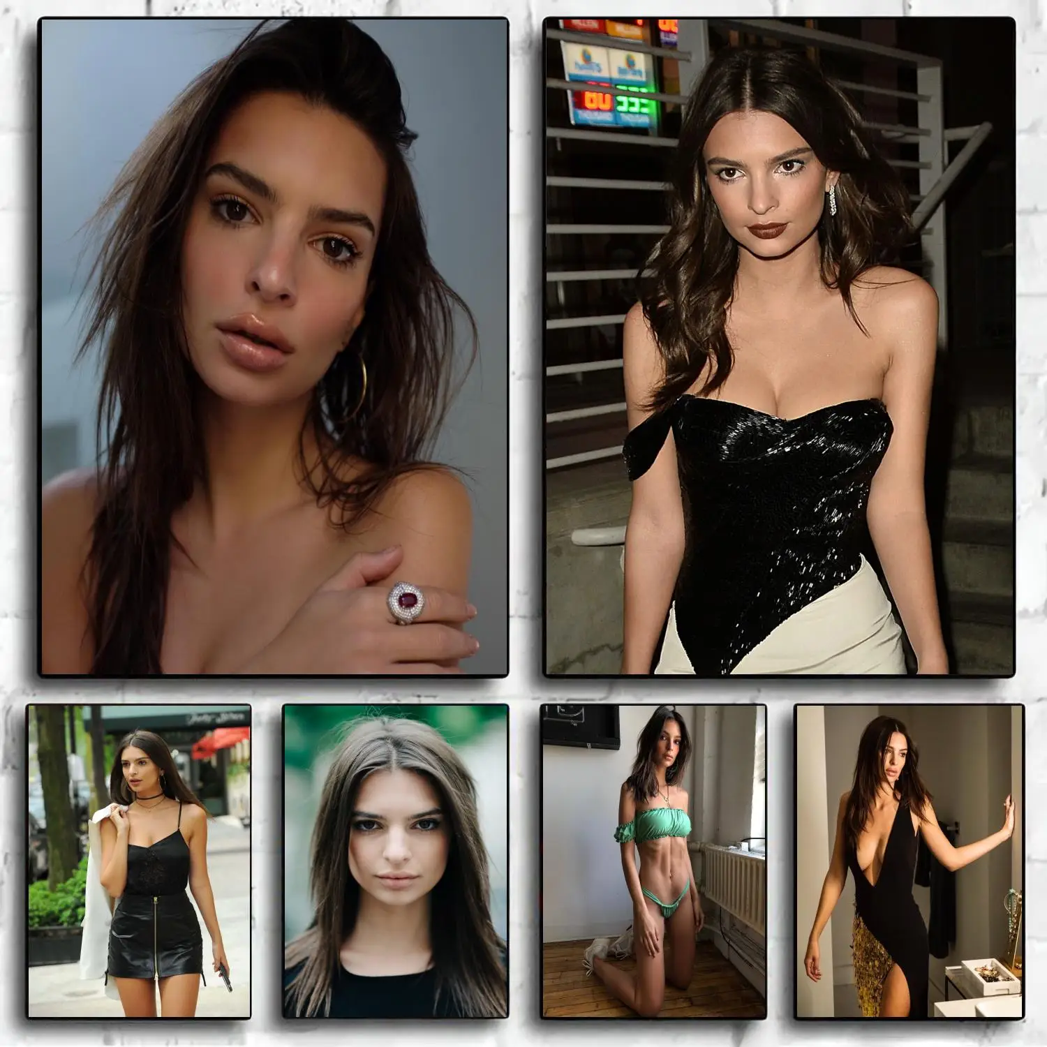 emily ratajkowski Poster Decorative Painting Canvas Poster Wall Art Living Room Posters Bedroom Painting