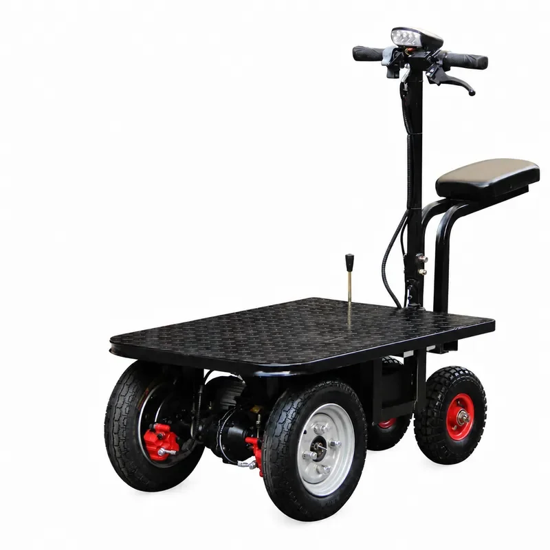 Electric Flatbed Tricycle Reverse Donkey Cargo Truck for Construction Site Warehouse Goods Transport Slope Climbing Trolley