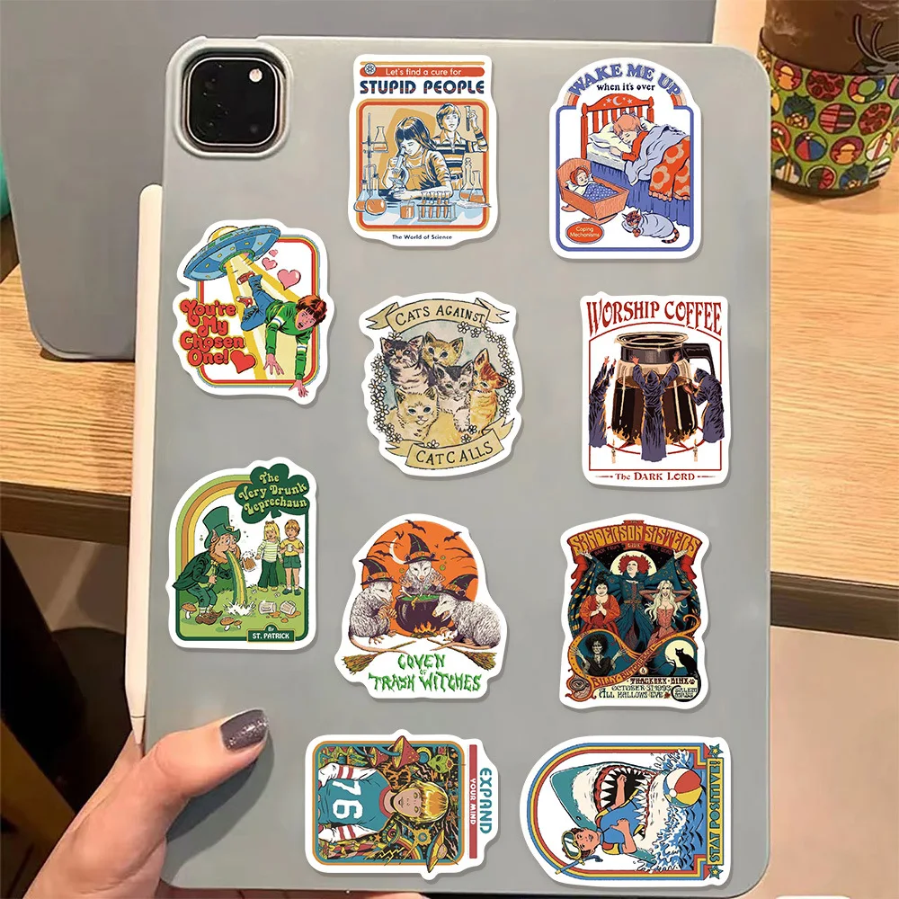 50 قطعة سلسلة الرعب الرجعية الكتابة على الجدران ملصقات سكيت الهاتف الدراجة سيارة حقيبة الغيتار الأمتعة المحمول كول مضحك ملصق الهدايا #6