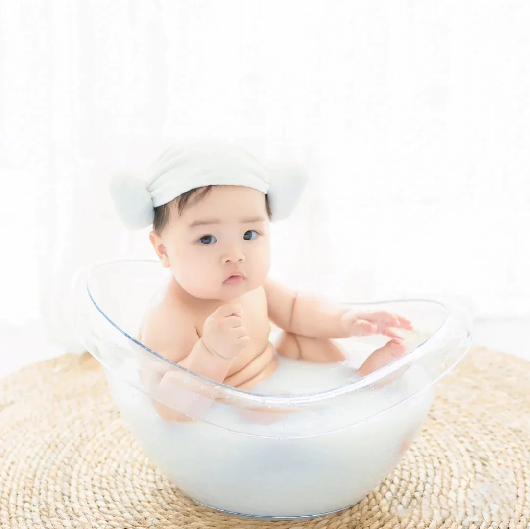 Acrylic Baby Milk Bathtub Child Kids Photography Props Fotografie Photo Baby Boy Girl Shooting Accessories Baby Photoshoot Props