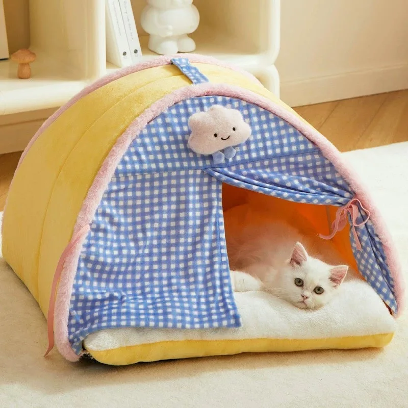 Pet tent cat puppy winter warm cushion House