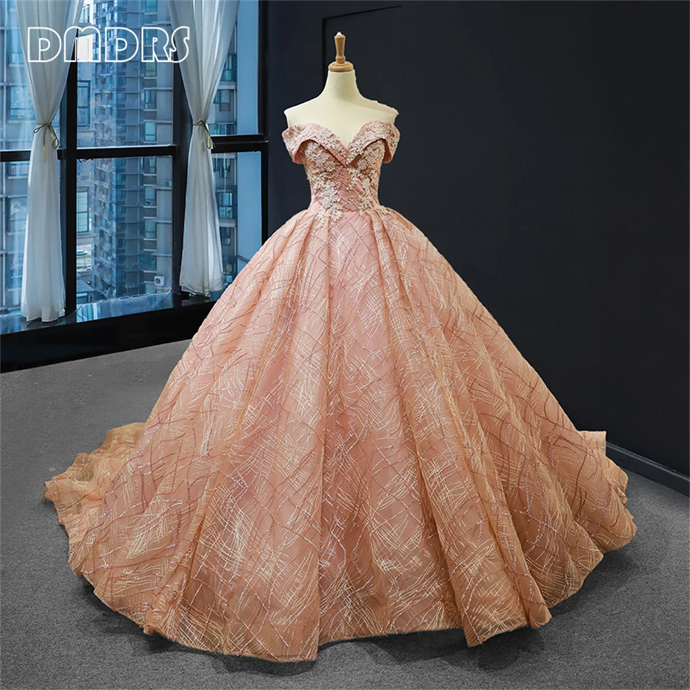 

Luxury Beaded Sweet 15 Dress with Lace Appliques Ball Gown Plus Size Adjustable Lace-up Party Gown Formal Cocktail Dresses