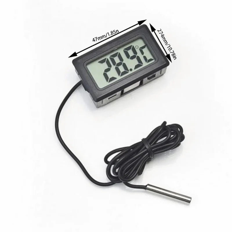 Embedded Electronic Digital Thermometer Fy-10 Digital Electronic Refrigerator Thermometer Mini Digital LCD Indoor Convenient