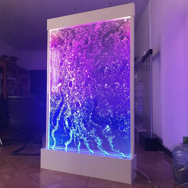 Custom. dancing LED acrylic water bubble panel wall used for room decor & divider with multi-colors LED light wall